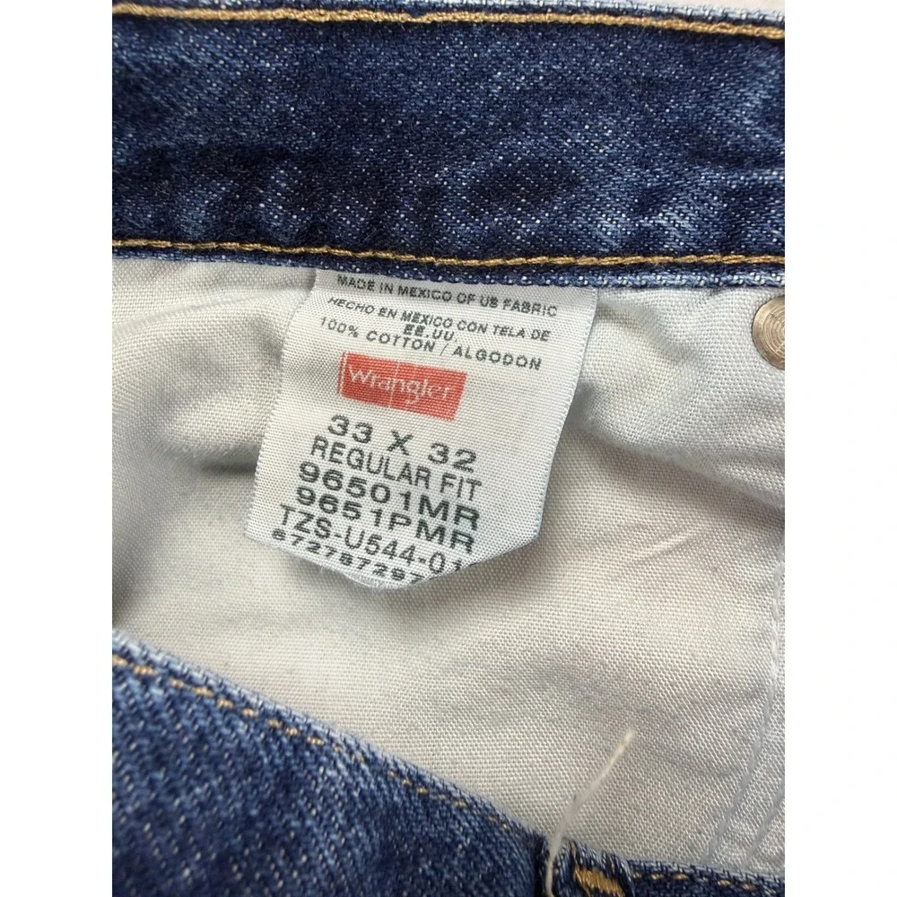 Wrangler Hero Regular Fit Jeans Mens 33x32 Blue Cotton Denim Straight Leg